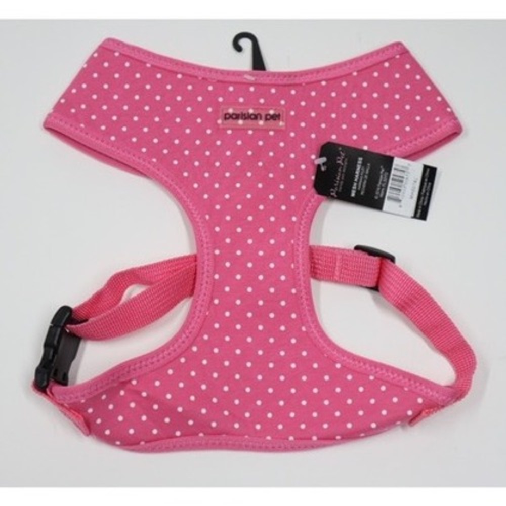 Parisian Pet Pink and White Polka Dot Harness - Size‎ XL